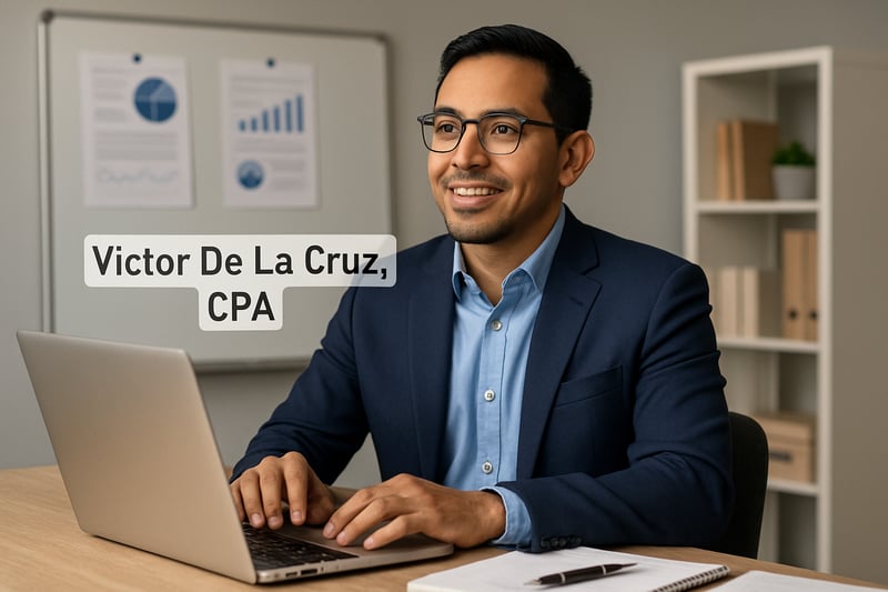 Victor De La Cruz, CPA, forward-thinking accountant at work